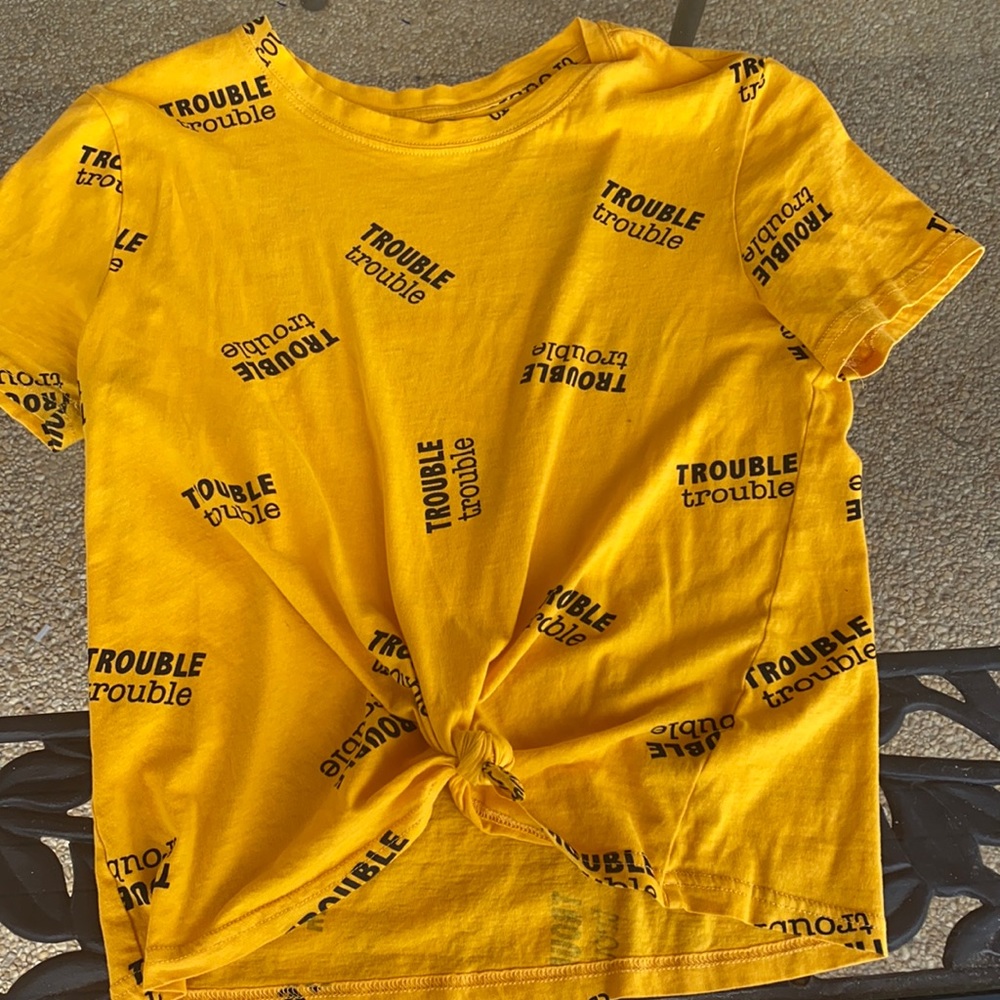 Rebellious One Tie Uo Crop Top